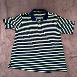 Walter Hagen Essentials Green Stripe Polo Shirt Size XXL